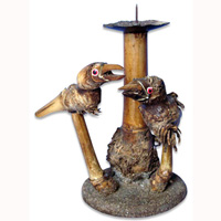 Bamboo Candleholder, Handmade From Bamboo Root