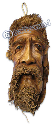 Bamboo Mask, Handmade From Bamboo Root