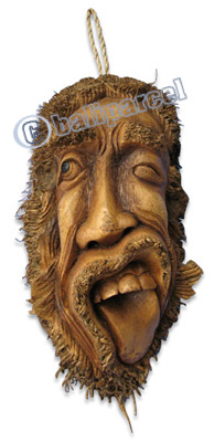 Bamboo Mask, Handmade From Bamboo Root