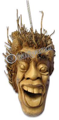 Bamboo Mask, Handmade From Bamboo Root