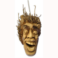 Bamboo Mask, Handmade From Bamboo Root