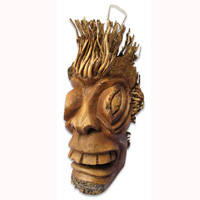 Bamboo Mask, Handmade From Bamboo Root