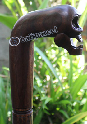 Skleton Walking Stick, Hand Carved From Sono Wood