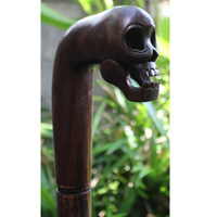 Skleton Walking Stick, Hand Carved From Sono Wood