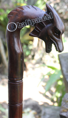 Dragon Walking Stick, Hand Carved From Sono Wood