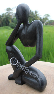 Wooden Abstract Carving, Hand Carved From Suar Wood