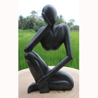 Wooden Abstract Carving, Hand Carved From Suar Wood