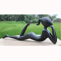 Wooden Abstract Carving, Hand Carved From Suar Wood
