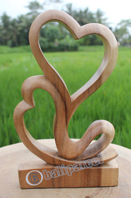 Wooden Abstract Carving, Hand Carved From Suar Wood