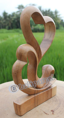 Wooden Abstract Carving, Hand Carved From Suar Wood