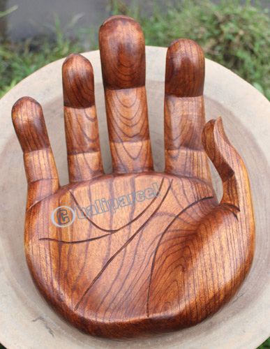 Wooden Hand, Handcrafted From Hibiscus Wood