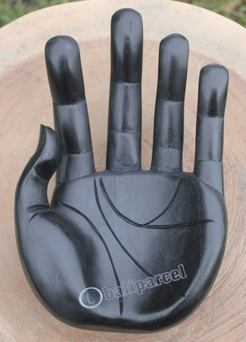 Wooden Black Hand, Handcrafted From Hibiscus Wood 