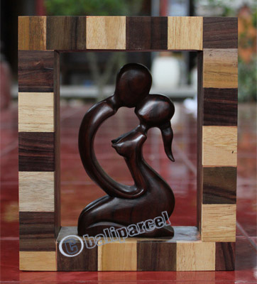 Wooden Abstract, Handcrafted From Suar Wood