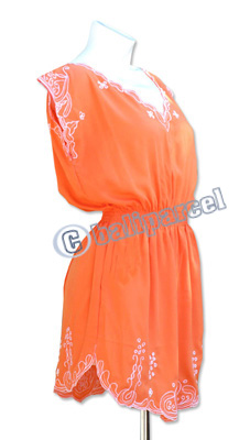 Embroidered Dress, Made From Rayon