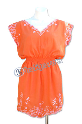 Embroidered Dress, Made From Rayon