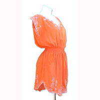 Embroidered Dress, Made From Rayon