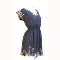 Embroidered Dress, Made From Rayon