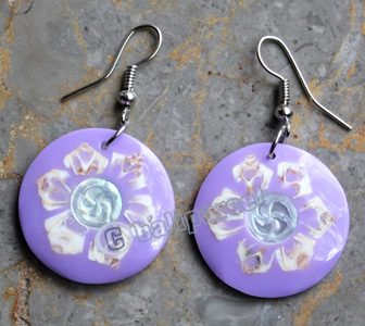 Earring, Made From Resin With Shell