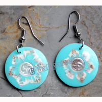 Earring, Made From Resin With Shell