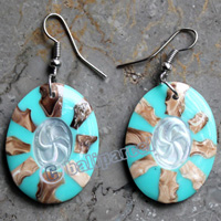 Earring, Made From Resin With Shell