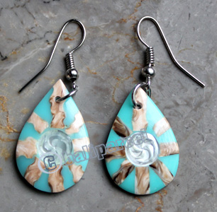 Earring, Made From Resin With Shell