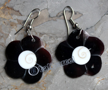 Earring, Made From Resin With Shell