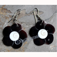 Earring, Made From Resin With Shell