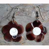Earring, Made From Resin With Shell