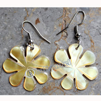 Earring, Made From Shell With Carving