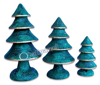 Christmas Decoration, Made From Albesia Wood 