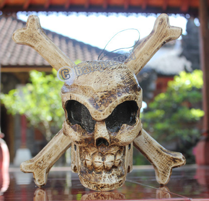 Skull, Handmade From Albesia Wood