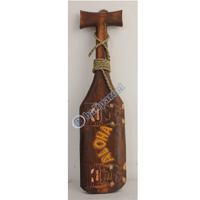 Wooden Tiki Paddle, Hand Carved From Albesia Wood