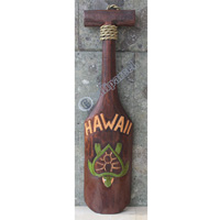 Wooden Tiki Paddle, Hand Carved From Albesia Wood