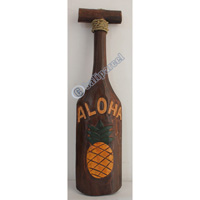 Wooden Tiki Paddle, Hand Carved From Albesia Wood