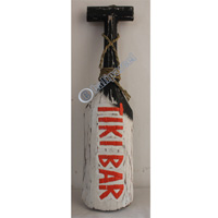 Wooden Tiki Paddle, Hand Carved From Albesia Wood