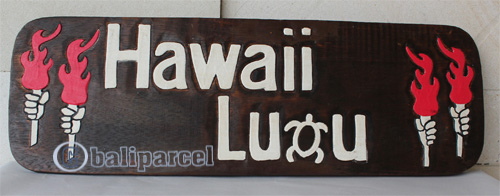 Wooden Tiki Wallhanging, Hand Carved From Albesia Wood