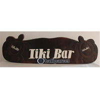 Wooden Tiki Wallhanging, Hand Carved From Albesia Wood