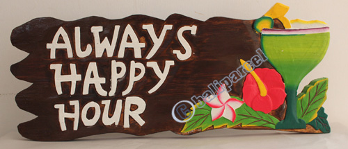 Wooden Tiki Wallhanging, Hand Carved From Albesia Wood