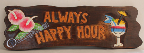 Wooden Tiki Wallhanging, Hand Carved From Albesia Wood