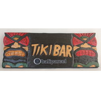Wooden Tiki Wallhanging, Hand Carved From Albesia Wood
