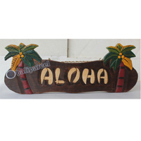Wooden Tiki Wallhanging, Hand Carved From Albesia Wood