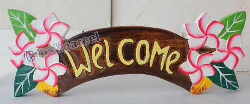 Wooden Tiki Wallhanging, Hand Carved From Albesia Wood