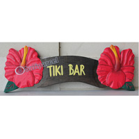 Wooden Tiki Wallhanging, Hand Carved From Albesia Wood