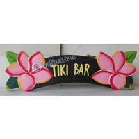 Wooden Tiki Wallhanging, Hand Carved From Albesia Wood