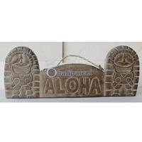 Wooden Tiki Wallhanging, Hand Carved From Albesia Wood