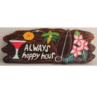 Wooden Tiki Wallhanging, Hand Carved From Albesia Wood