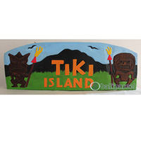 Wooden Tiki Wallhanging, Hand Carved From Albesia Wood