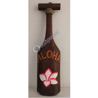 Wooden Tiki Paddle, Hand Carved From Albesia Wood