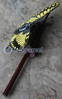 Hair Clip, Made From Leather With Sono Wood
