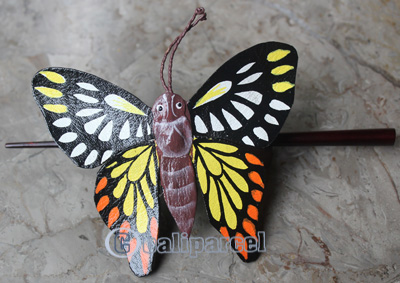 Hair Clip, Made From Leather With Sono Wood